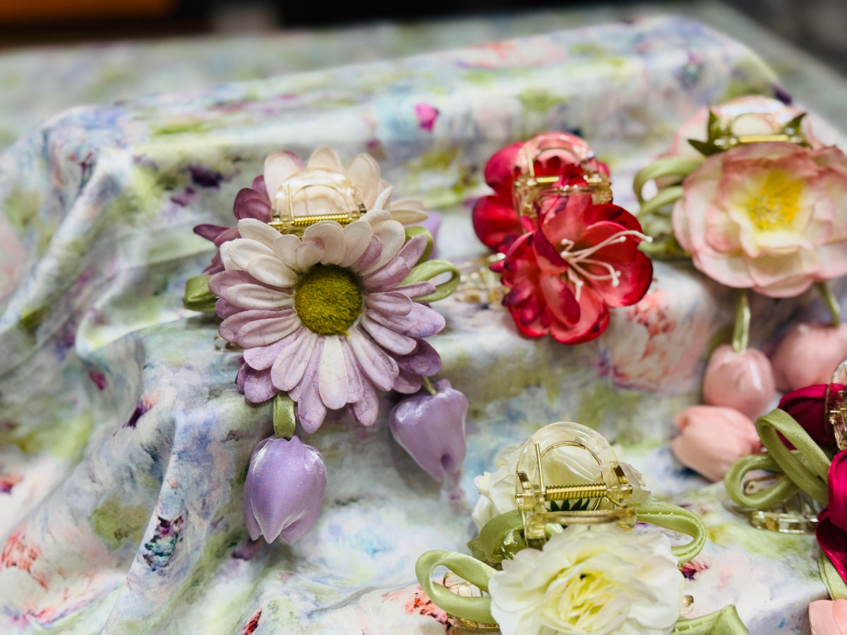 Premium Floral Hair Clucther 5Pcs Combo H29