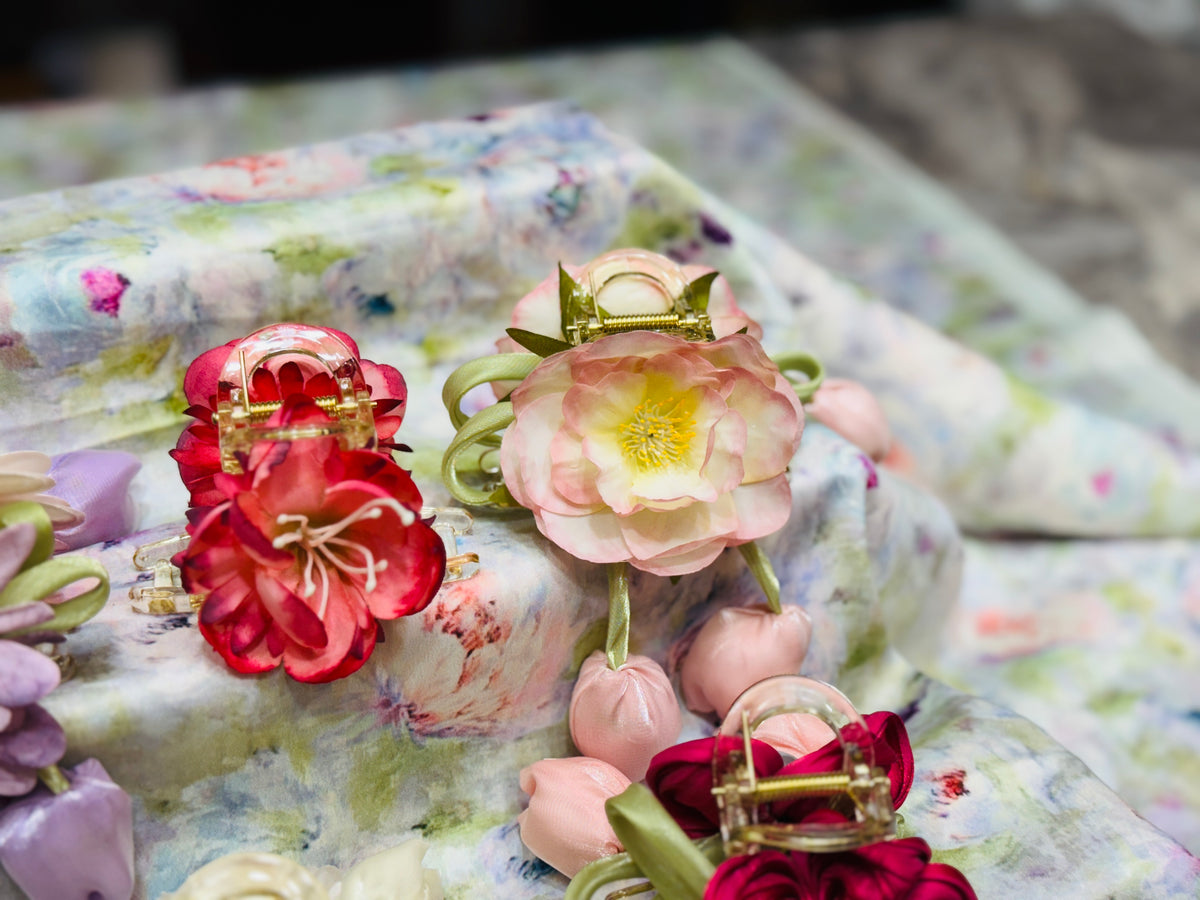 Premium Floral Hair Clucther 5Pcs Combo H29