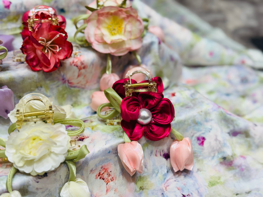 Premium Floral Hair Clucther 5Pcs Combo H29