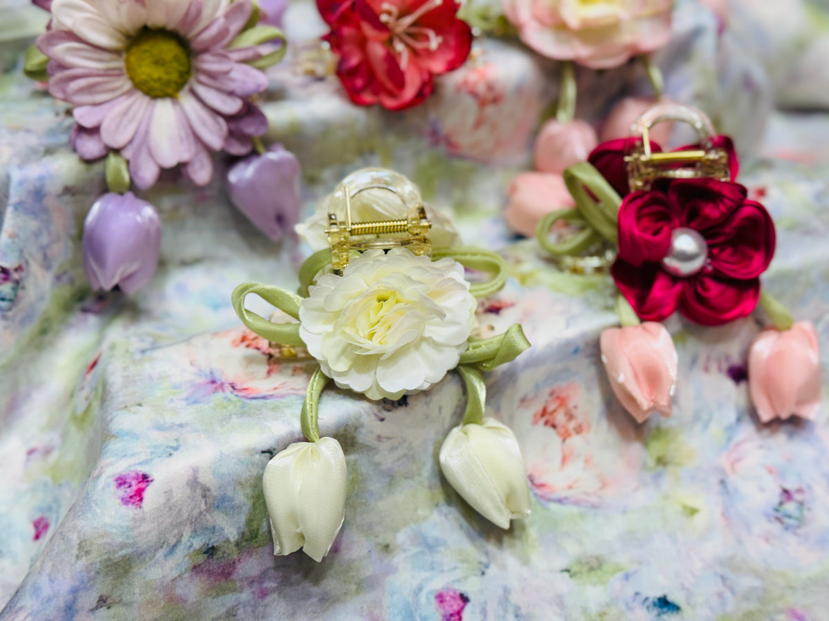 Premium Floral Hair Clucther 5Pcs Combo H29